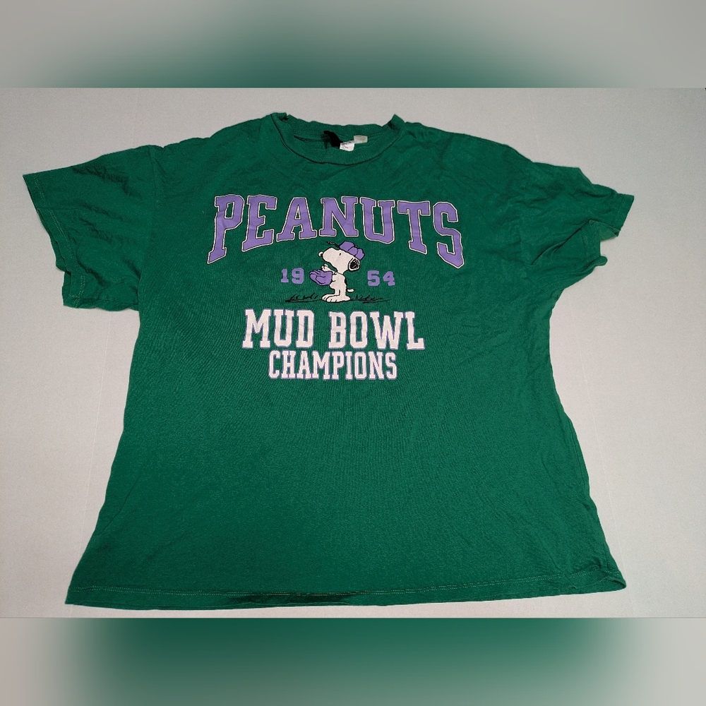 Green Peanuts Graphic T-Shirt